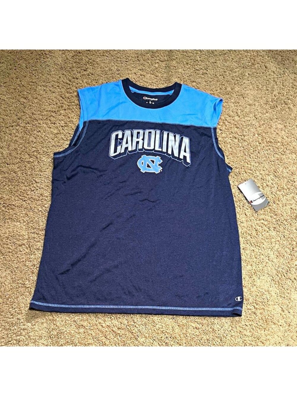 Champion North Carolina Tar Heels Blue Sleeveless Shirt Size L